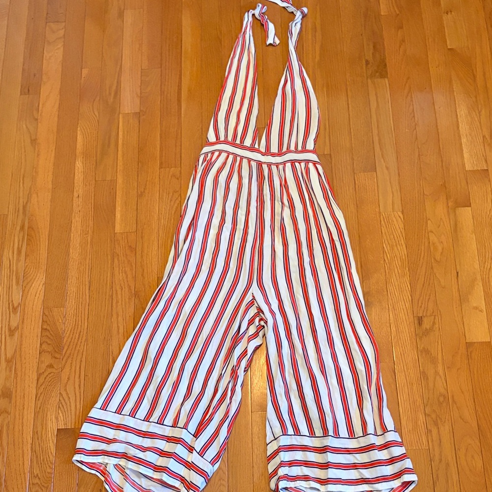 Urban Outfitters Red and White Jump Suit
